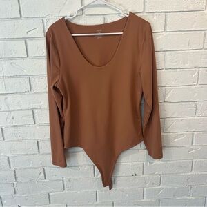 Nuuds Clay Longsleeve Scoop neck Bodysuit Womens XL